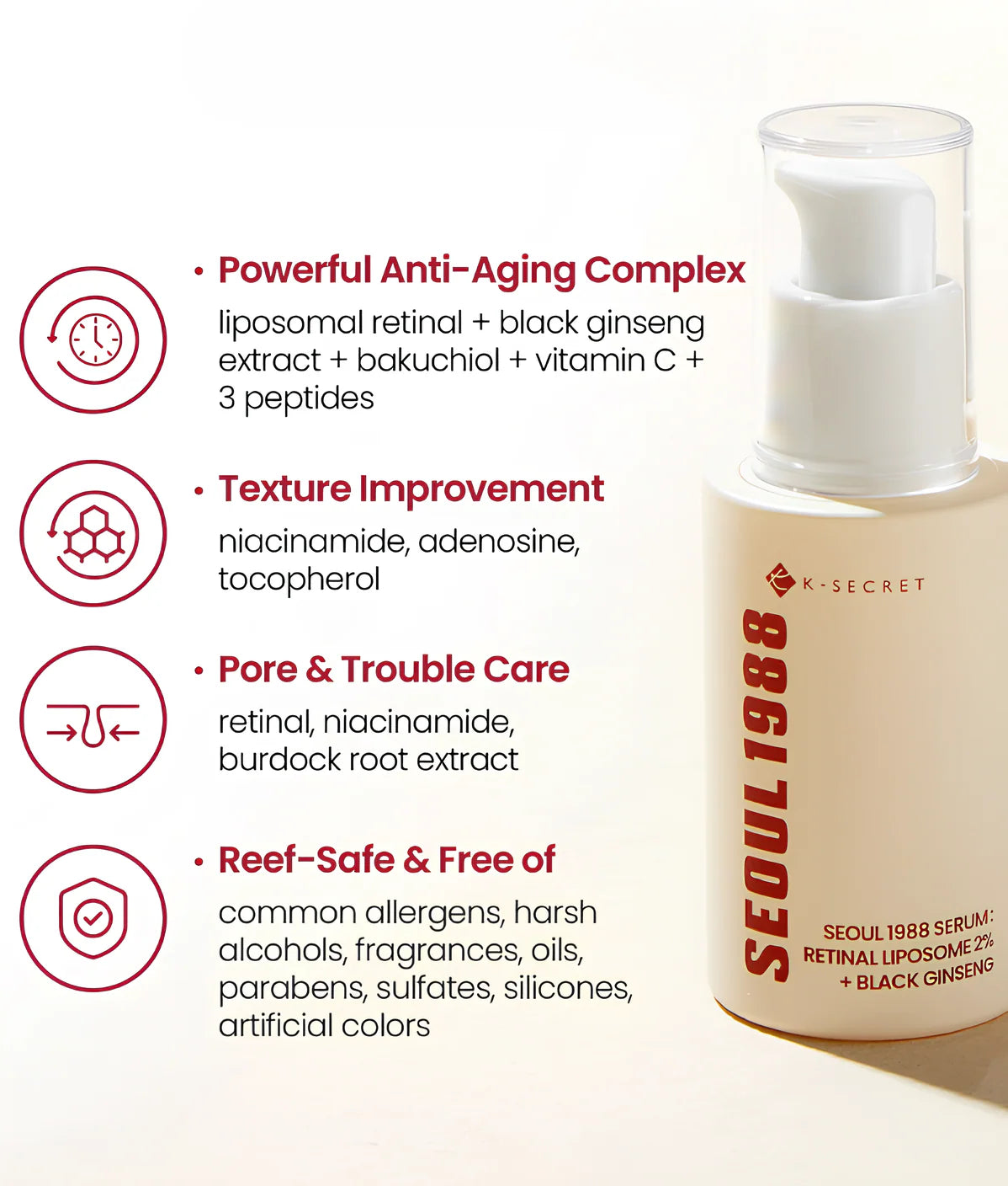 K-SECRET SEOUL 1988 Serum - Black Ginseng & Retinal Liposome 30 ml