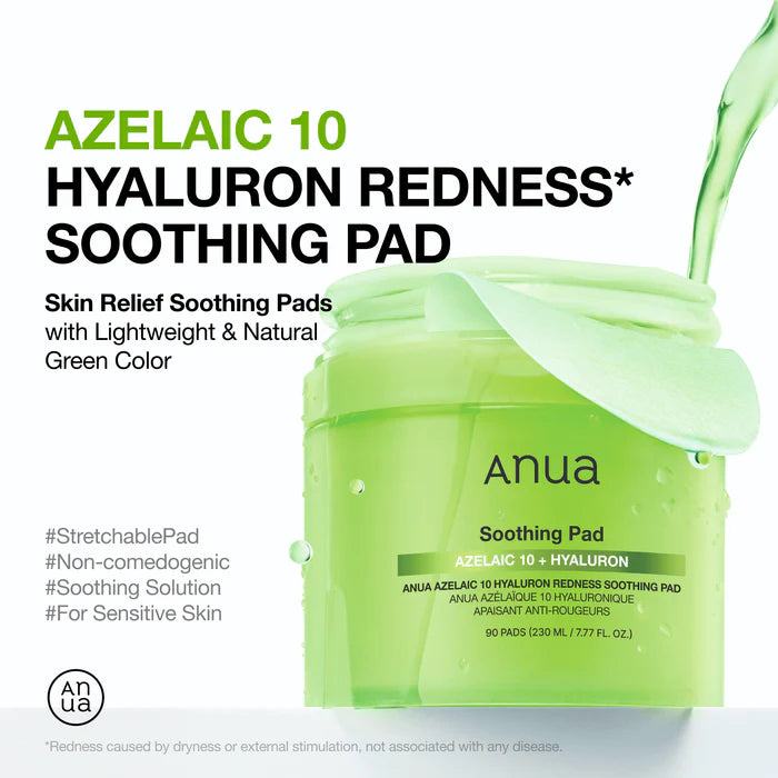 AZELAIC 10 Hyaluron Redness Soothing Pad (90EA) 230ML