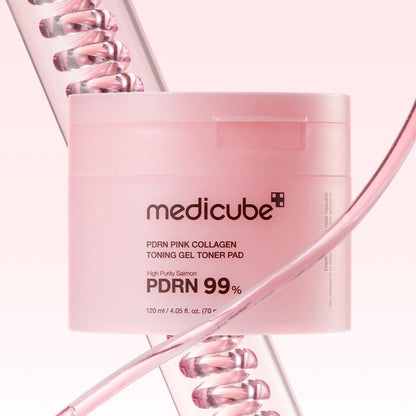 Medicube - PDRN Pink Collagen Toning Gel Toner Pad - 120ml/70ea