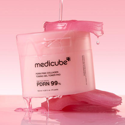 Medicube - PDRN Pink Collagen Toning Gel Toner Pad - 120ml/70ea