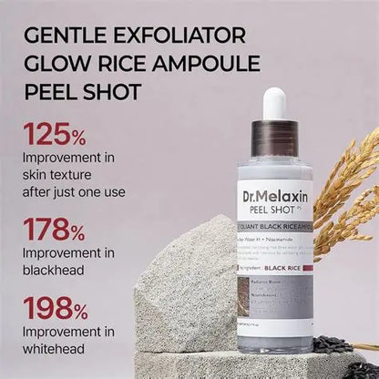 DR. MELAXIN - PEEL SHOT EXFOLIATING BLACK RICE AMPOULE 80ML