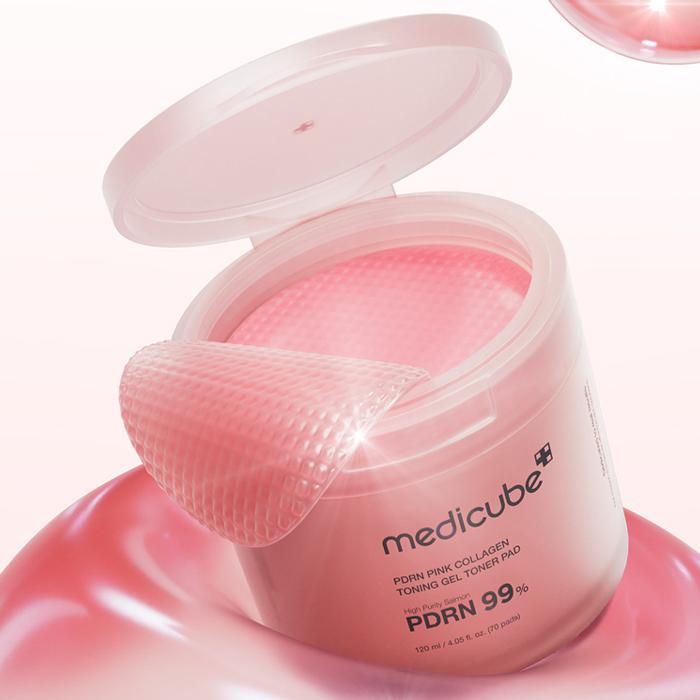 Medicube - PDRN Pink Collagen Toning Gel Toner Pad - 120ml/70ea